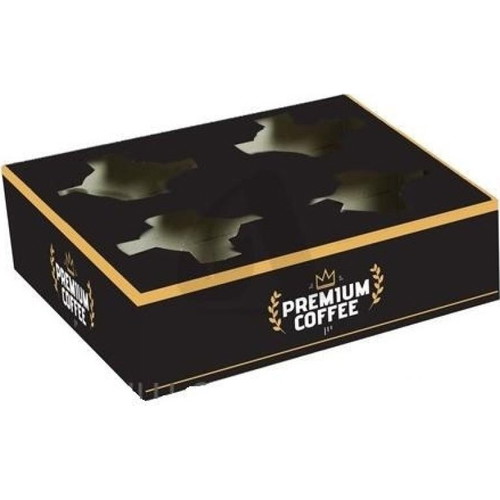 Coffee cup carriers 4-position set of 50 Premium Coffee Gold new