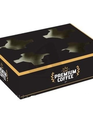 Coffee cup carriers 4-position set of 50 Premium Coffee Gold new
