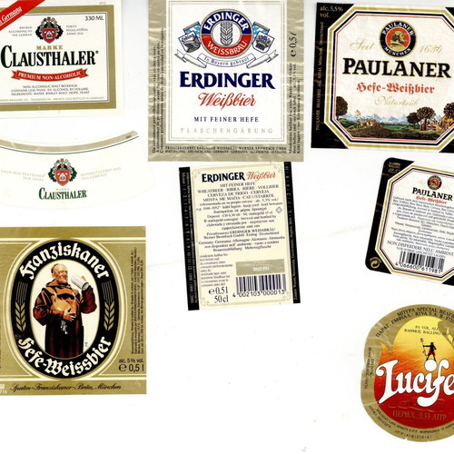 Beer labels used, Greek and foreign