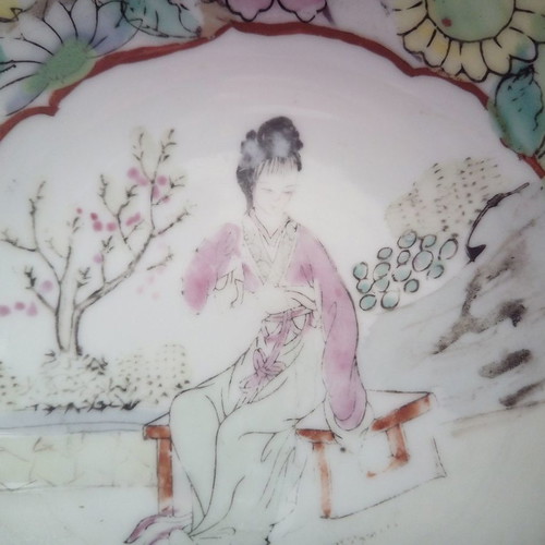 Vintage porcelain bowl used from the Far East