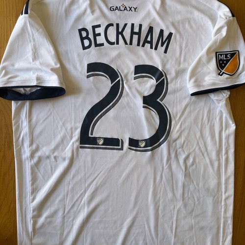 La Galaxy 2017/18 Home Football Jersey Adidas like new with custom David Beckham nameset