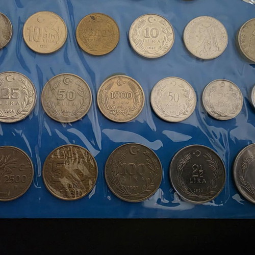 Turkish coins like new, pack of 32 pieces
