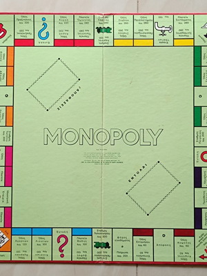 Monopoly ελληνική έκδοση μεταχειρισμένη, πλήρης, 1980s