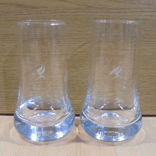 Famous Grouse Scotch Whisky set of two used tall promotional glasses