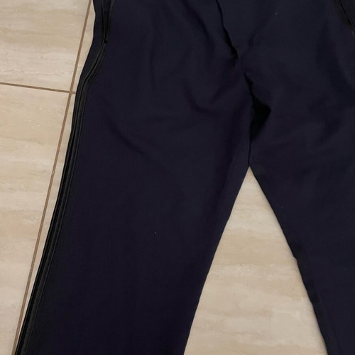 Crop pants used dark blue with black stripe H&M size L