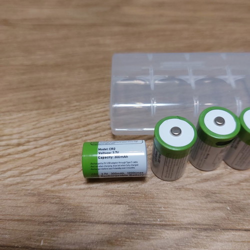 Smartools CR2 Rechargeable Batteries 3.7V Pack of 4 with USB-C and Case