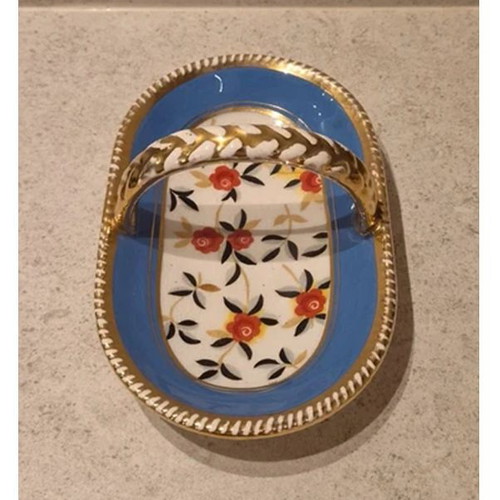 Boch Decor 5161 oval ceramic bowl by Raymond Chevallier, c. 1950