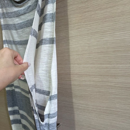 Blouse dress new, white and gray, size M