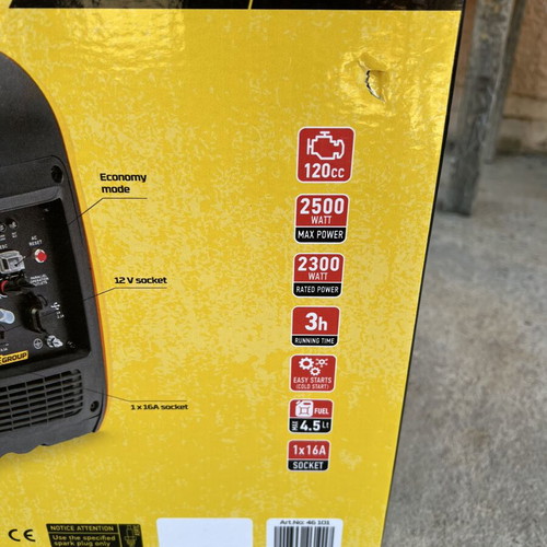 F.F. Group GPG 2500I PRO Gasoline Inverter Generator 2.5kVA new
