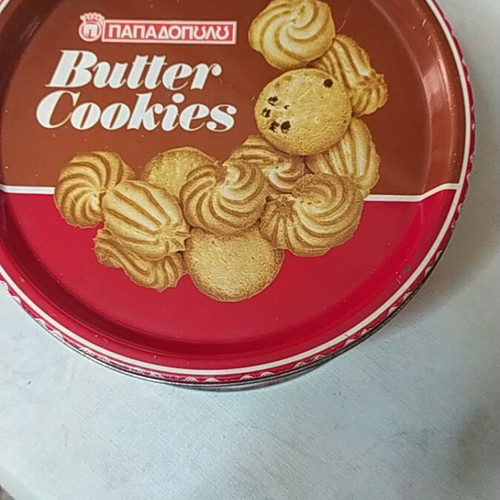 Papadopoulos Collectible Tin Cookie Box used, 1988