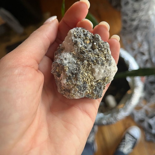 Pyrite and Quartz new mineral specimen