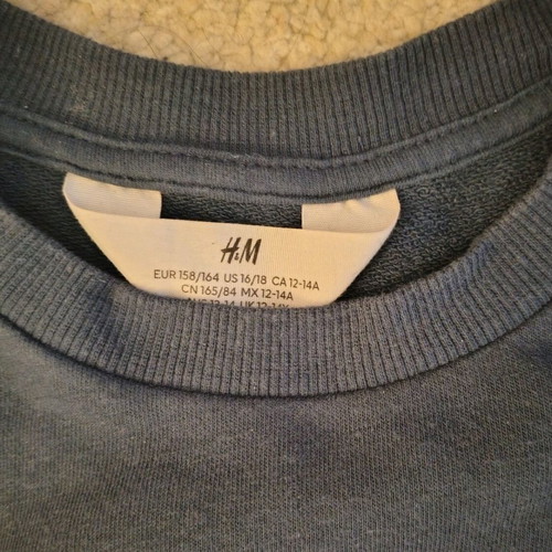 H&M sweatshirt 13 years like new, blue, thin