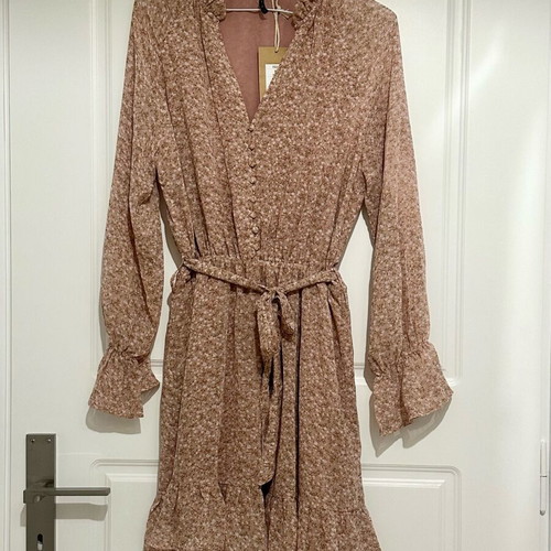 Funky Buddha dress with flowers new, size S, pink