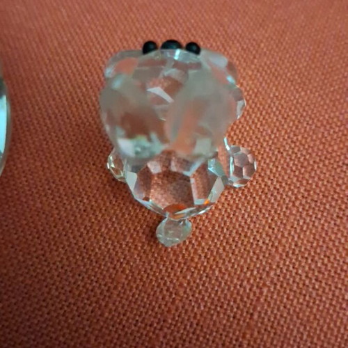 Crystal animal figurines like new, set of 3 pieces