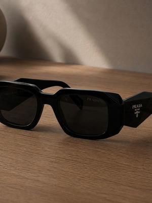 Prada sunglasses new, black minimal stylish design
