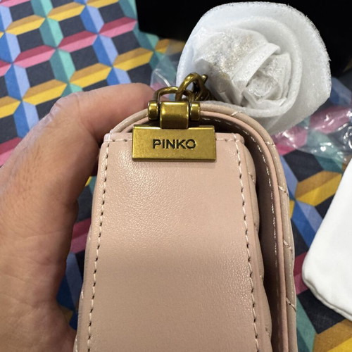 Pinko Love Mini Shoulder Bag, nude pink