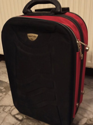 Gianni Sodino wheeled suitcase like new, black-red