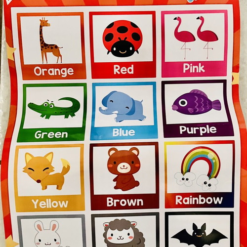English learning posters like new for kids' room or classroom