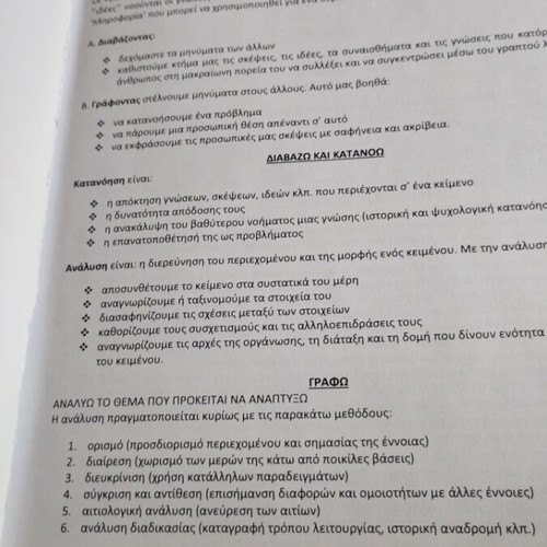 Ekfrasi Ekthesi B' Lykeiou textbook used, Kyklos