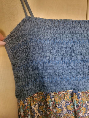 Dress small size used, comfortable with nice pattern