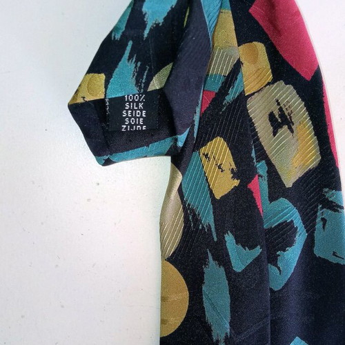 Vintage silk tie 100% silk like new, colorful abstract pattern