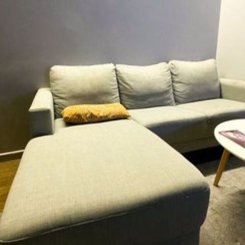 Gray 3-Seater Sofa with Chaise Used