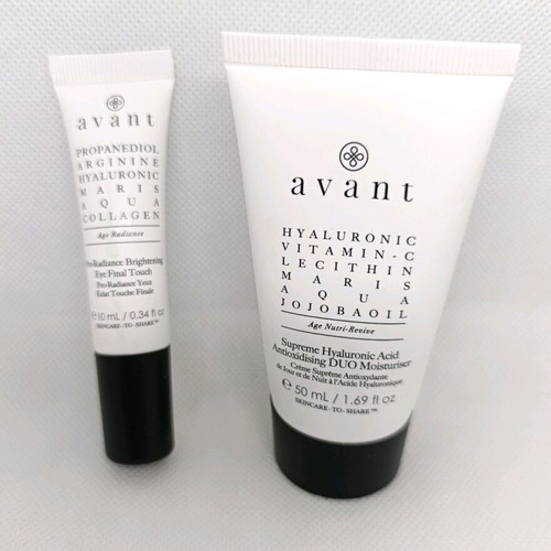 Set of 2 new Avant creams with hyaluronic acid and anti-aging effect