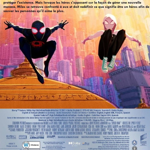 Marvel Spider-Man: Across the Spider-Verse Blu-ray, action fantasy