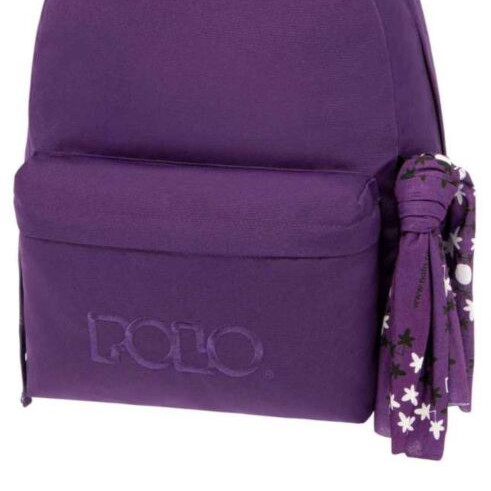 Polo school backpack with two compartments