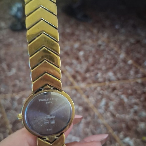 Longines wristwatch women's steel used, gold color, 1990