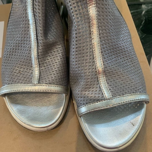 Ash silver peep toe sandals used, size 40.5