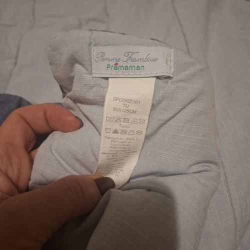 Premaman baby blanket like new, 100% cotton, blue, 80x125 cm