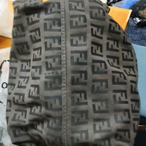 Fendi Zucca Messenger Bag used, black and brown monogram