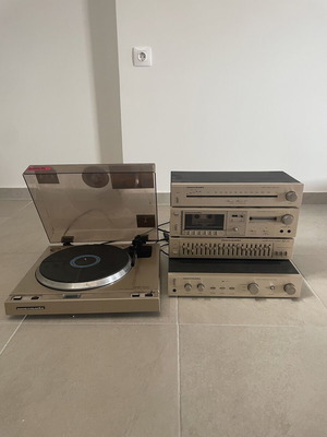 Marantz Gold Edition vintage sound system used, turntable, amplifier, equalizer, cassette deck, tuner