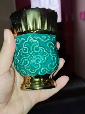 Vintage green kandili new, 11 cm height
