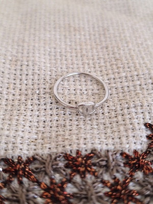 Minimal silver ring new, small size