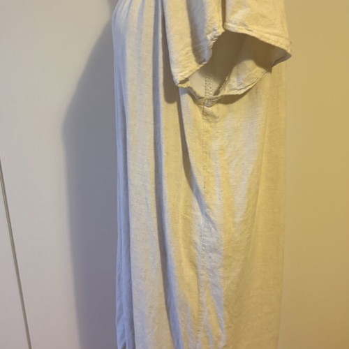 H&M beige oversized dress, linen fabric