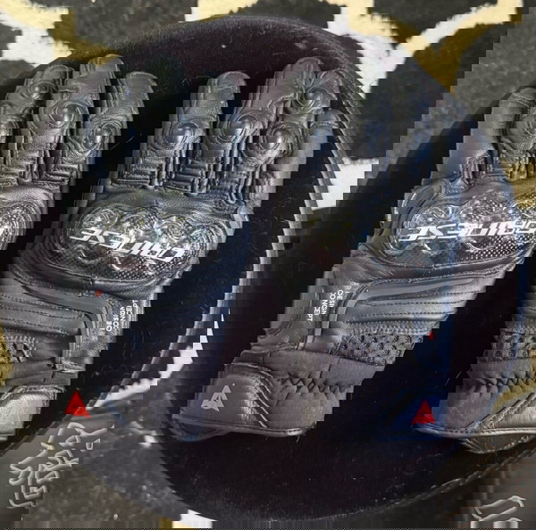 Dainese Carbon 4 Short Ανδρικά Γάντια Μηχανής Δερμάτινα 4 Εποχών Black/Black 1815958-631