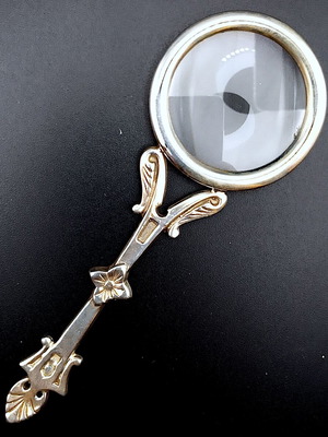 Μεγεθυντικός φακός ασημένιος 925 καινούργιος, ιταλικής κατασκευής