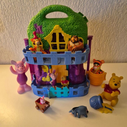 Vintage Winnie the Pooh Mattel 100 Acre Wood playset bundle