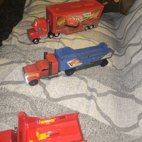 Mattel Disney Cars Mack Toy Trucks used, set of 3