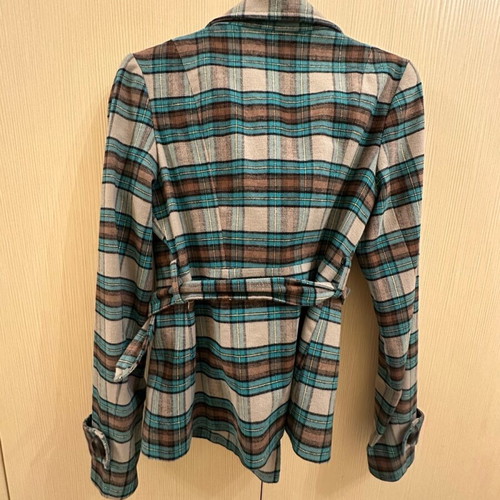 Iso checked cotton fitted jacket like new, small