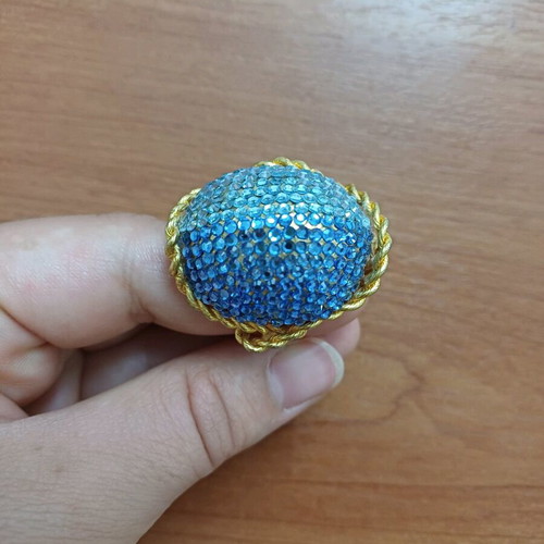 Handmade ring used, two-tone Marguerite