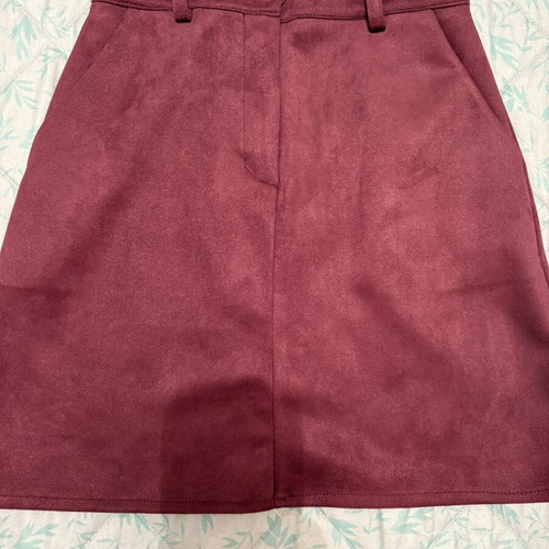 Toi&Moi mini skirt in soft velvet fabric, purple