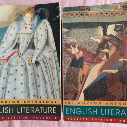 Norton English Literature Anthology 7th Edition used, 2 volumes