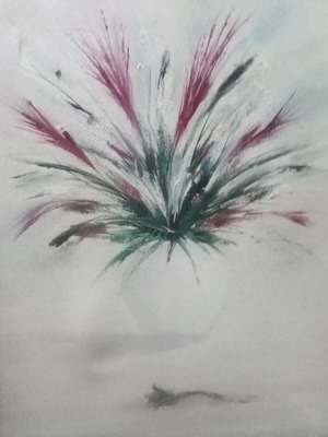 Маслена картина Подматрачна рамка с подпис