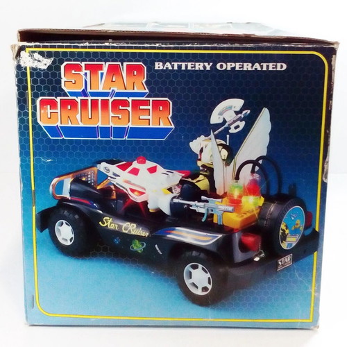 Vintage 1985 Son Al Toys Star Cruiser Sectaurs MOTU Blackstar battery operated toy like new