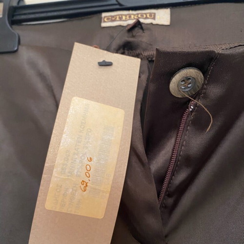 C-Throu women's pants brown fitted new size S
