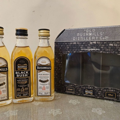 Bushmills Irish Whiskey Miniature Set 3 x 50ml New