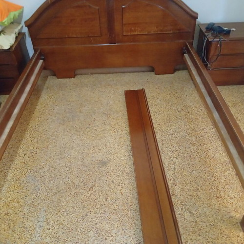 Double bed frame 2x1.5m, wood, no mattress